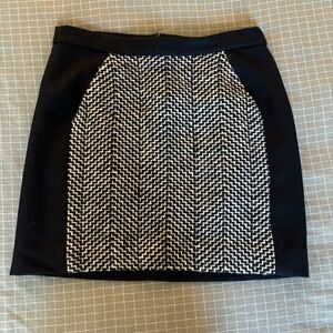 J. Crew Houndstooth Wool Mini Skirt